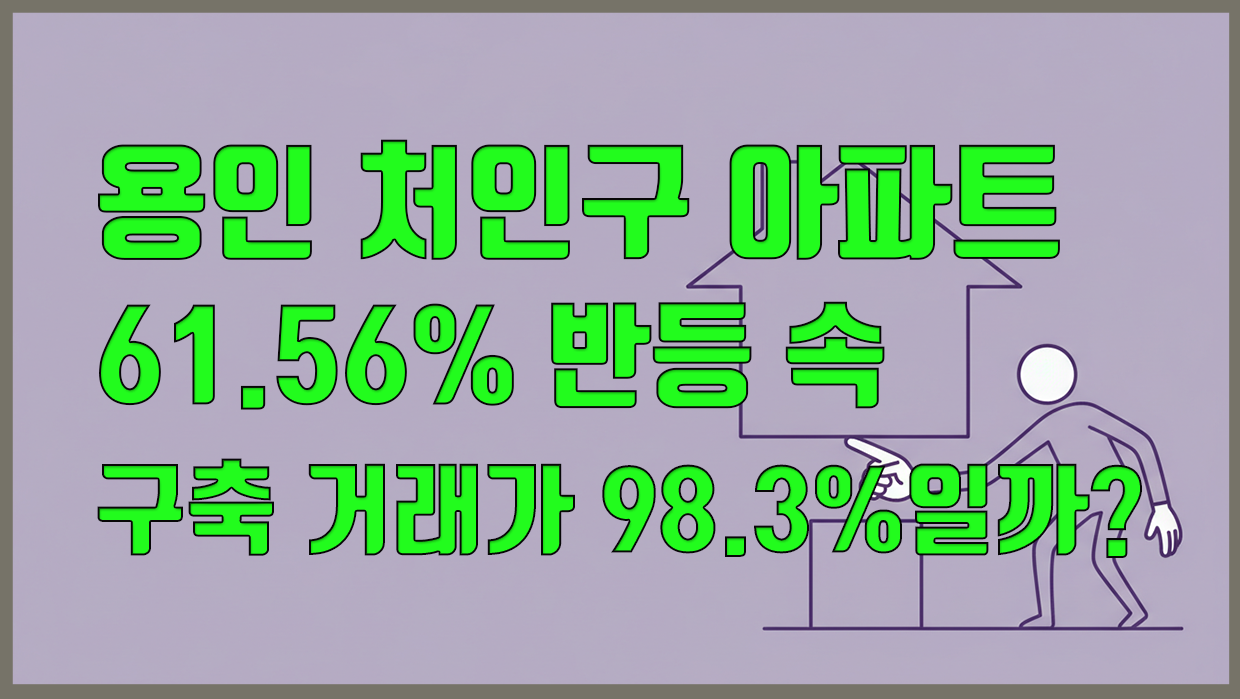 용인 처인구 아파트, 61.56% 반등 속 왜 구축 거래가 98.3%일까?