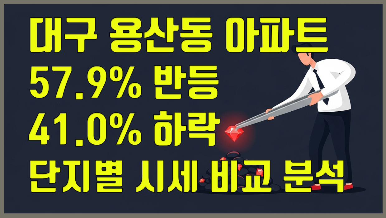 대구 용산동 아파트 57.9% 반등 vs 41.0% 하락, 단지별 시세 비교 분석