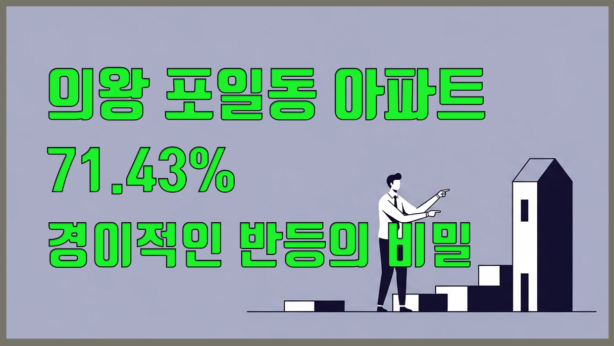 의왕 포일동 아파트, 71.43% 경이적인 반등의 비밀