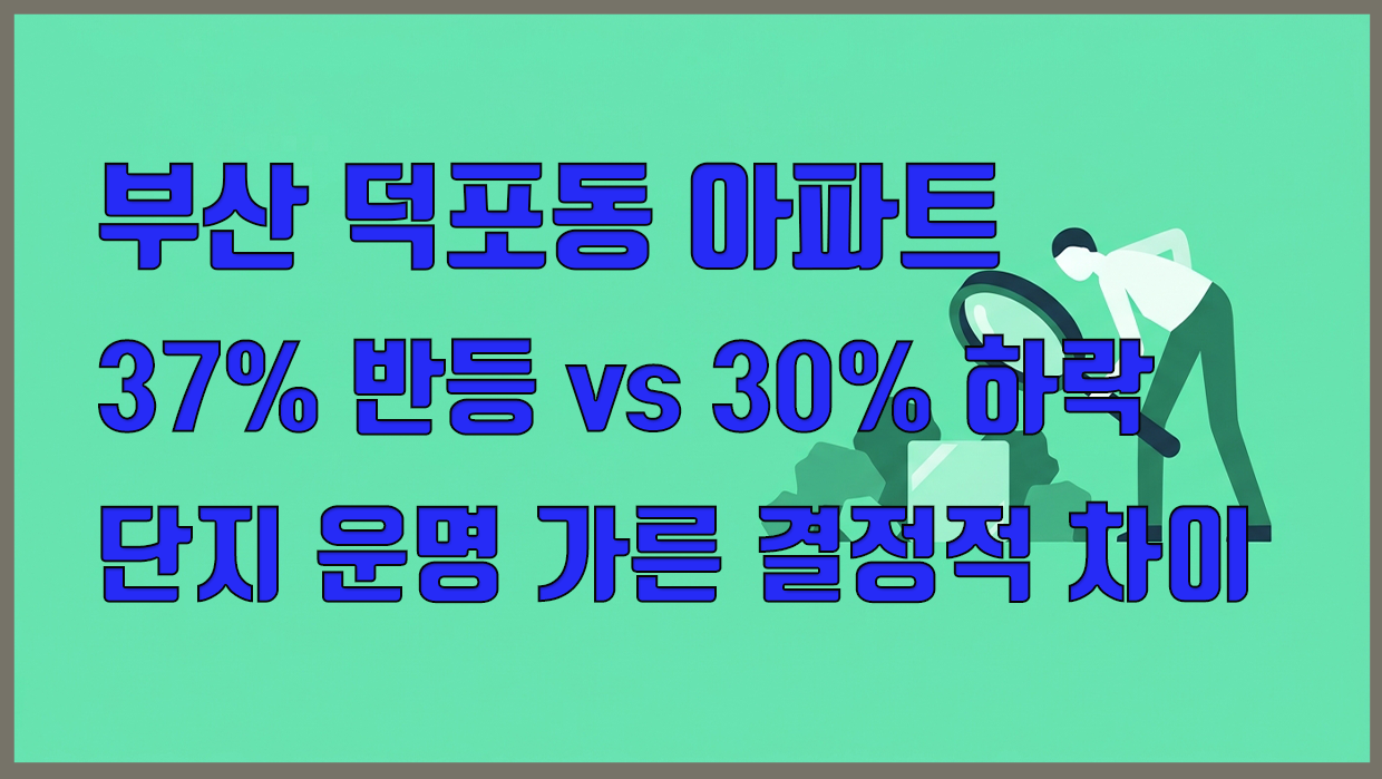 덕포동 아파트 분석 대표 이미지